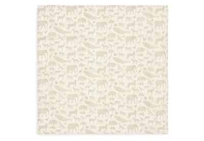 Lange gaze de coton 70x70cm Animals nougat pack de 3- JOLLEIN 535-851-67044 8717329376946