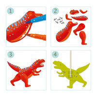 Pantins a créer Dinosaures - DJECO DJ09680 3070900096806