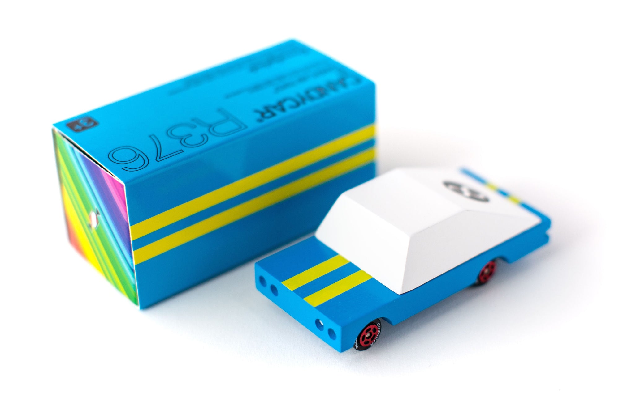 Petite voiture de course en bois Blue Racer #8 Candycar - CANDYLAB CND F830 21020060