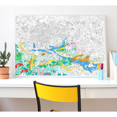 Poster géant à colorier Jungle - Omy POS30