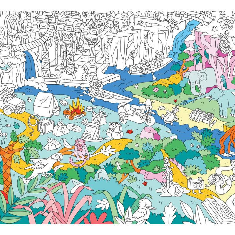 Poster géant à colorier Jungle - Omy POS30