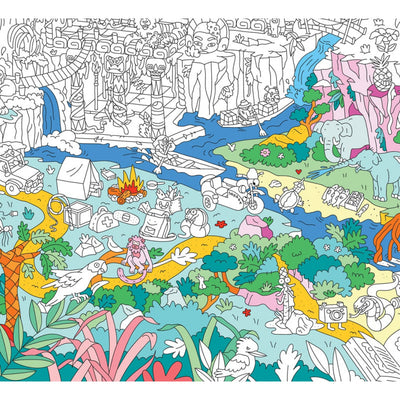 Poster géant à colorier Jungle - Omy POS30