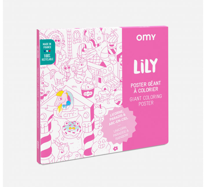 Poster géant à colorier lily - Omy POS55