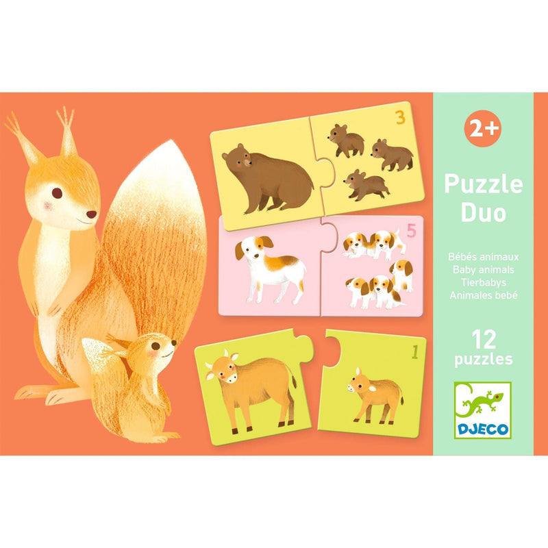 puzzle duo bébés animaux - DJECO dj08197