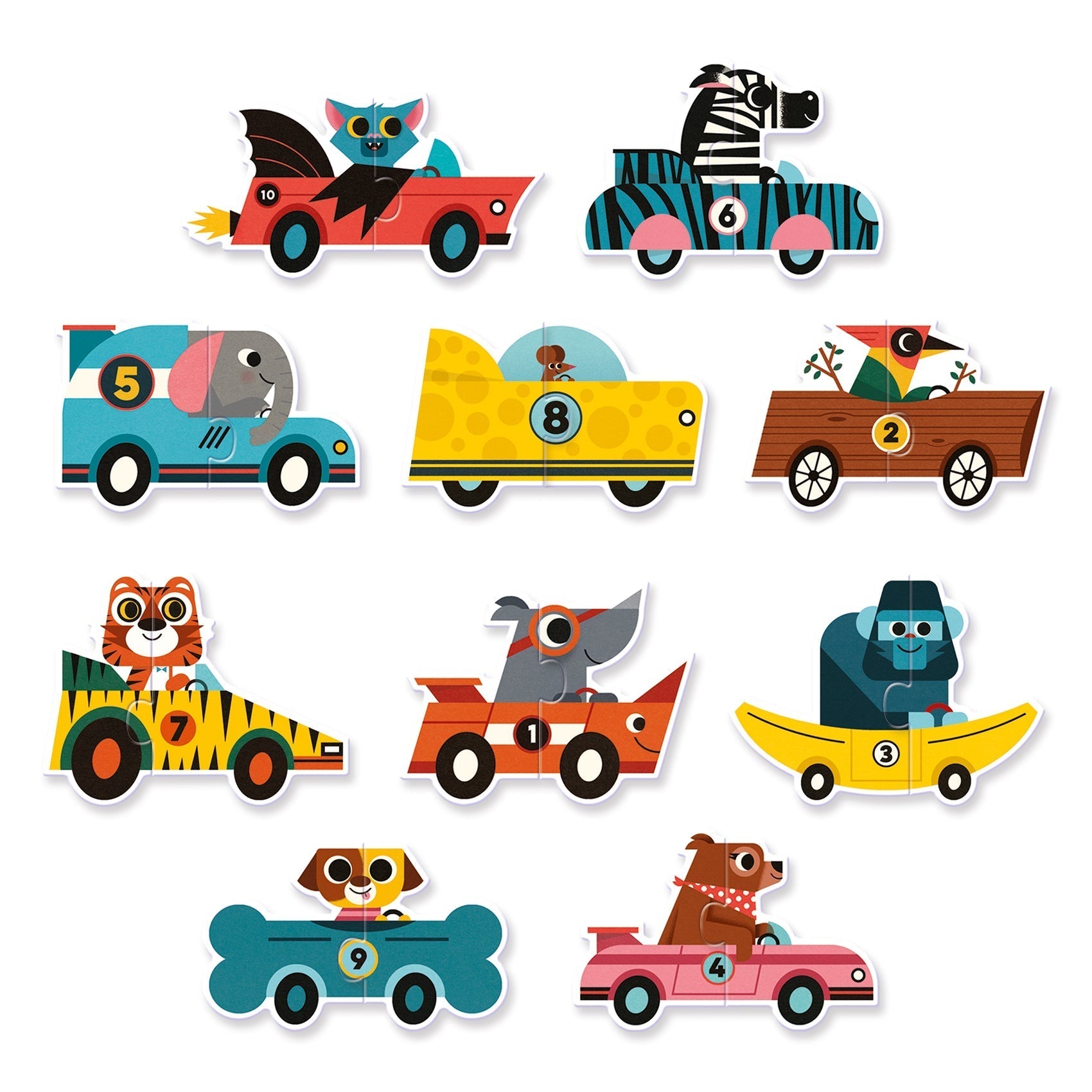 Puzzle duo bolides - DJECO DJ08148