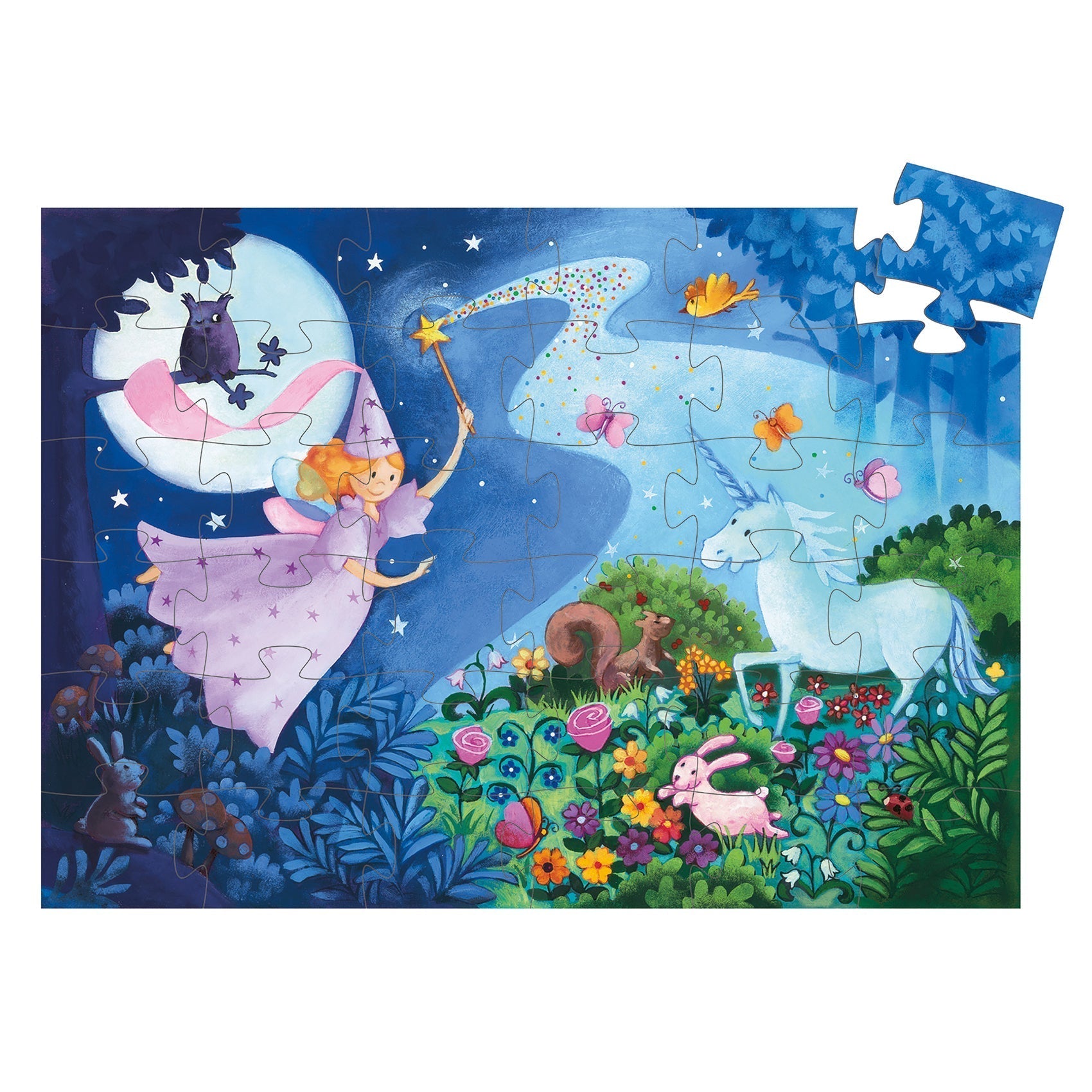 Puzzle La fée et la licorne - DJECO DJ07225 3070900072251