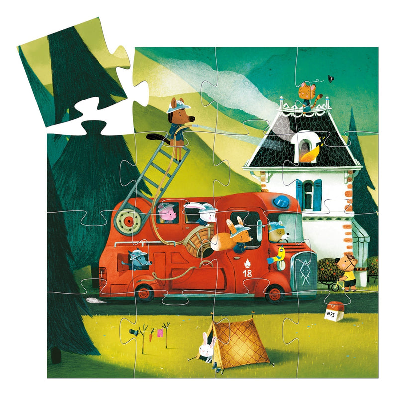 Puzzle Le Camion de pompiers - DJECO DJ07269 3070900072695