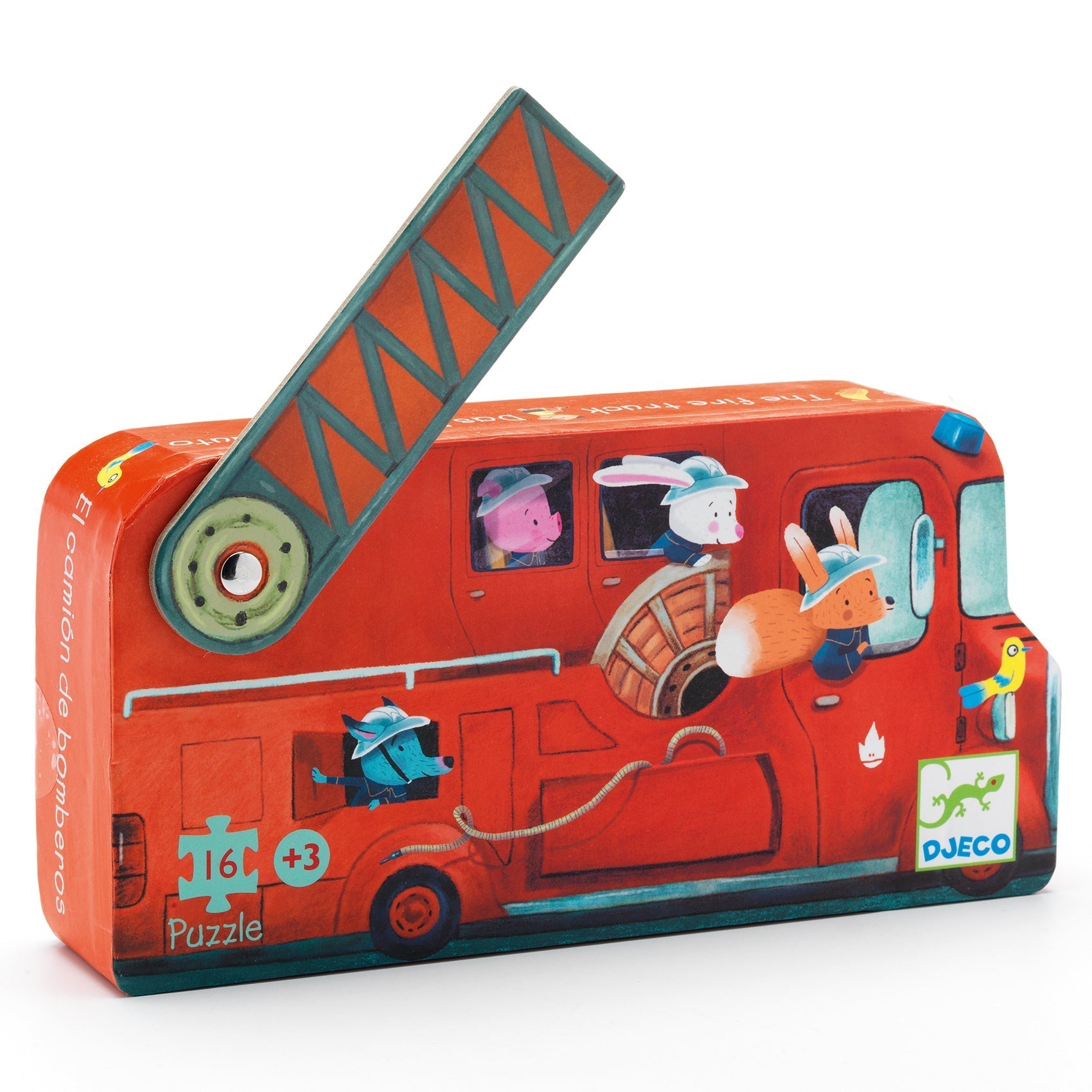 Puzzle Le Camion de pompiers - DJECO DJ07269 3070900072695