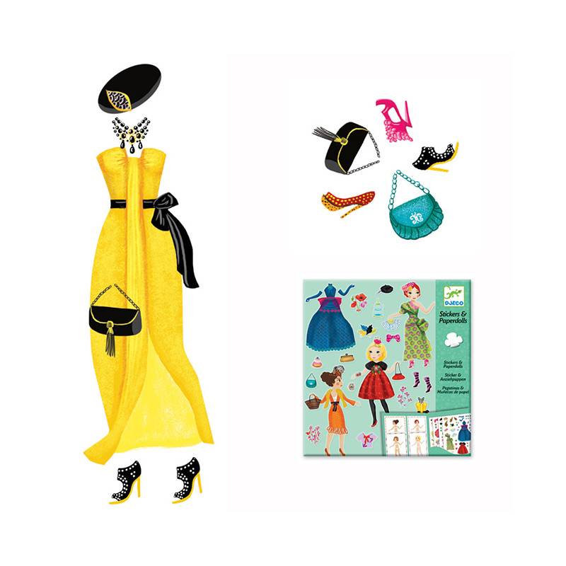 Stickers Paper Doll Trop Mode - DJECO DJ09691 3070900096912