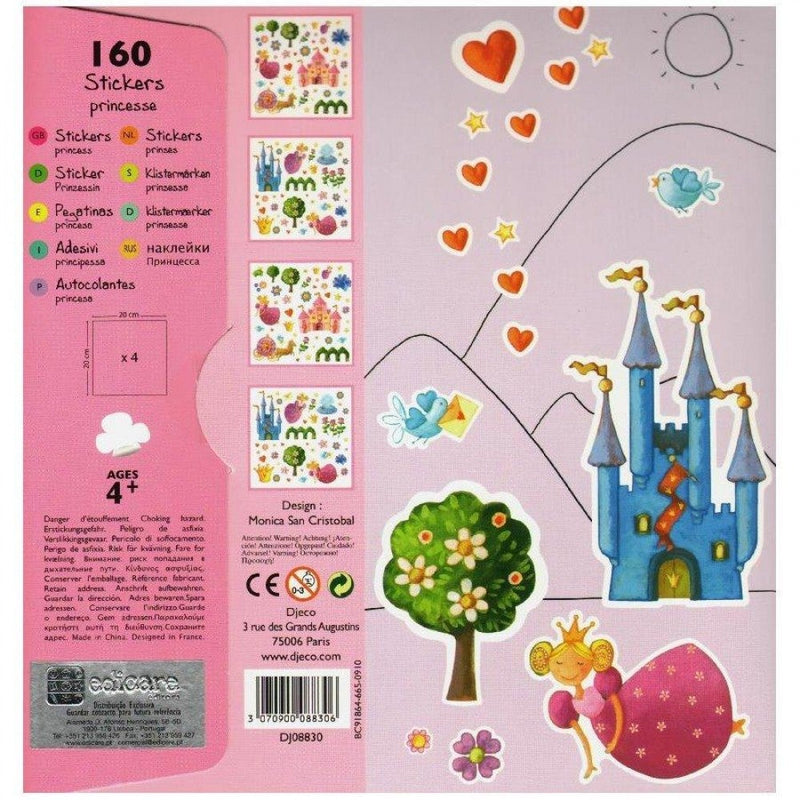 Stickers princesse 160 - Djeco dj08830 3070900088306