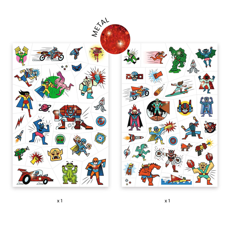 Tatouages Tatouages Heroes vs villains - DJECO DJ09614 3070900096141