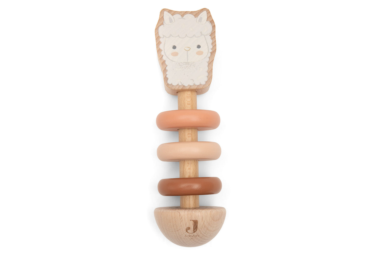 Hochet en bois Alpaca Paco – Jollein