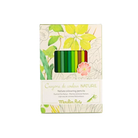 12 crayons de couleur + cartes Le Botaniste - MOULIN ROTY 712615 3575677126157