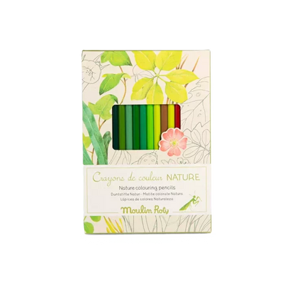 12 crayons de couleur + cartes Le Botaniste - MOULIN ROTY 712615 3575677126157