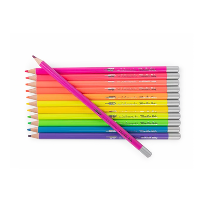12 crayons de couleur néon Moulin Roty 716608 3575677166085