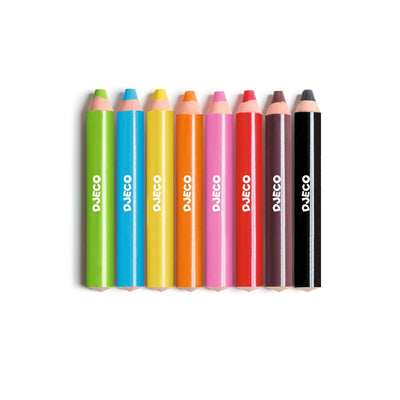 12 GROS CRAYONS GRAS - Djeco