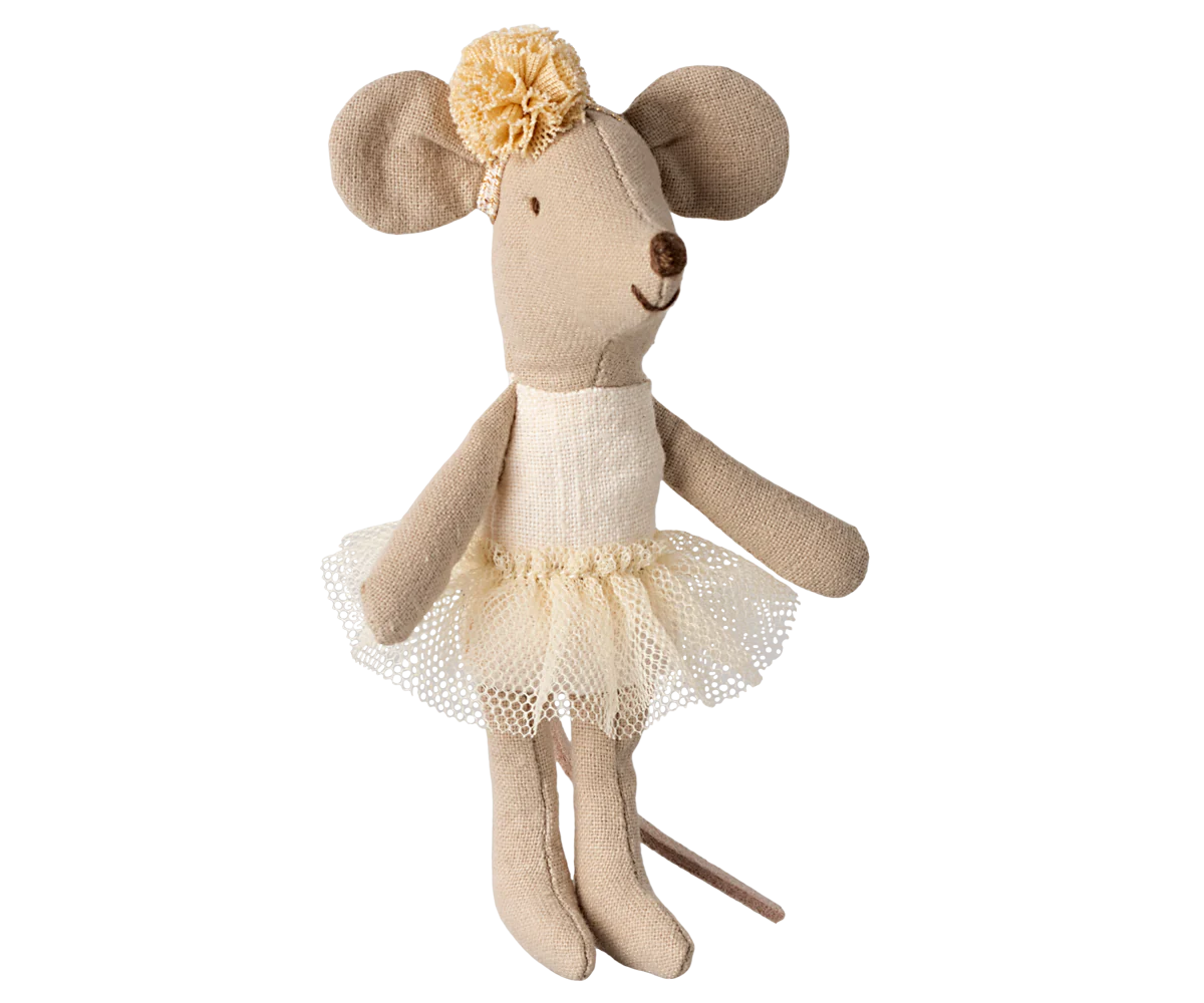 Souris ballerine petite soeur blanc cassé - MAILEG