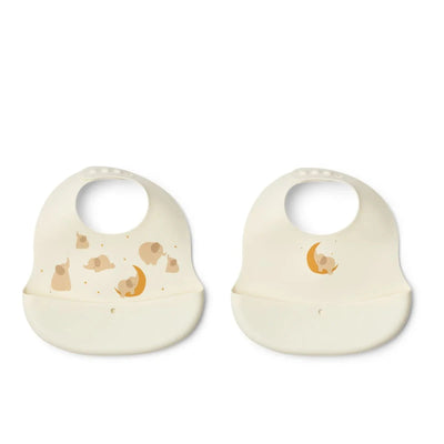 2 Bavoirs Ember Elefant/ crème de crème- LIEWOOD LW20119 2506 5715493491765