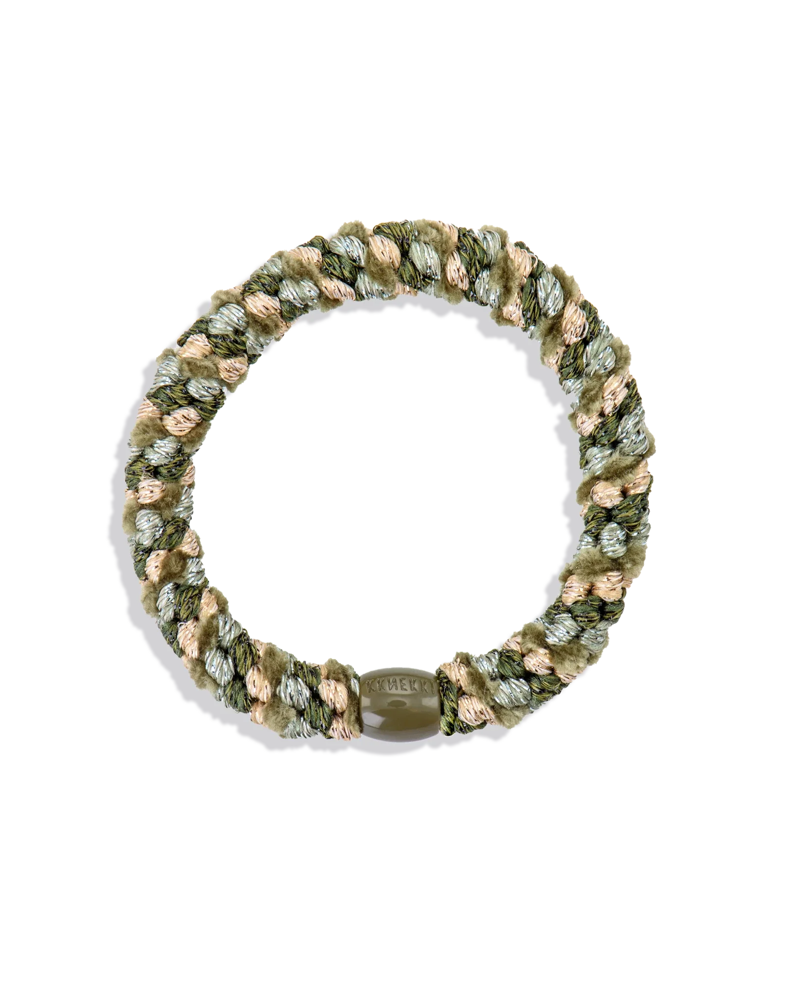 Élastique cheveux KKNEKKI Mix Green Beige Glitter