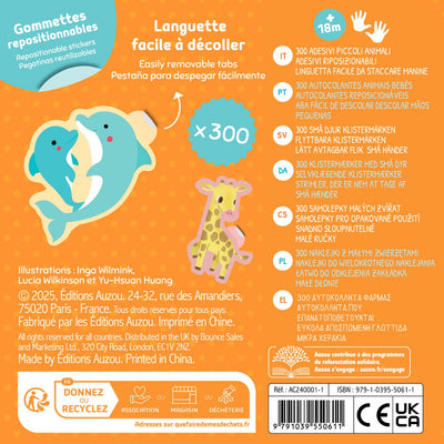 300 gommettes Bébés animaux - AUZOU AC24000-1 9791039550611