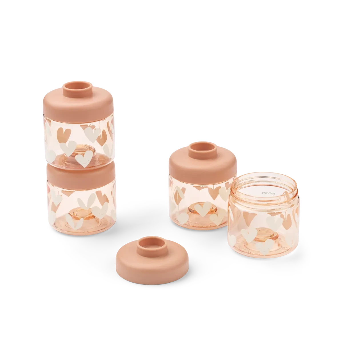 4 pack boite nourriture bébé Dominique Sweethearts / Pale tuscany - LIEWOOD 