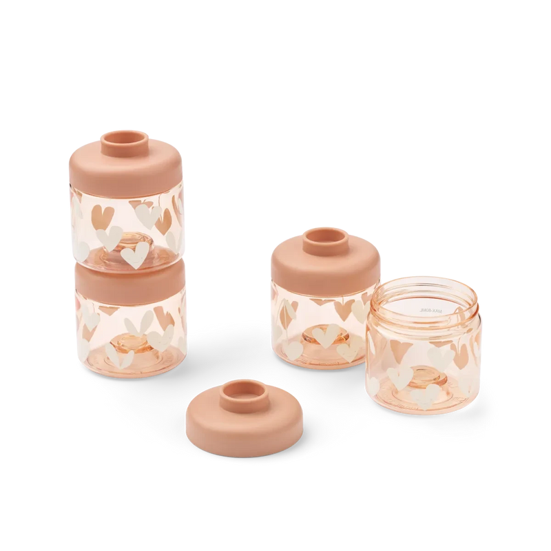 4 pack boite nourriture bébé Dominique Sweethearts / Pale tuscany - LIEWOOD 