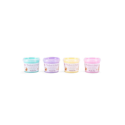 4 pots de peinture à doigts pastel Les Rosalies - Moulin Roty 710609 3575677106098