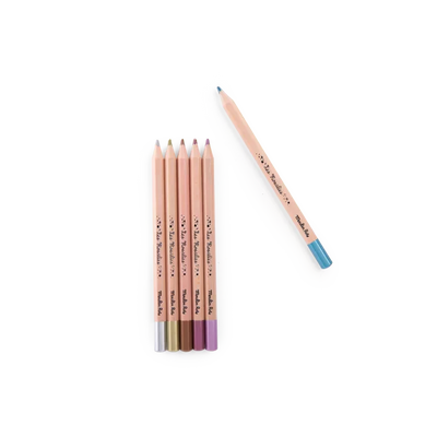 6 crayons métallisés Les Rosalies - MOULIN ROTY 710607 3575677106074