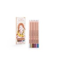 6 crayons métallisés Les Rosalies - MOULIN ROTY 710607 3575677106074