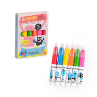 6 crayons multisurfaces les schmouks - MOULIN ROTY 716611 3575677166115