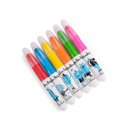 6 crayons multisurfaces les schmouks - MOULIN ROTY 716611 3575677166115