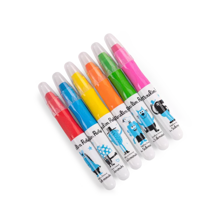 6 crayons multisurfaces les schmouks - MOULIN ROTY 716611 3575677166115