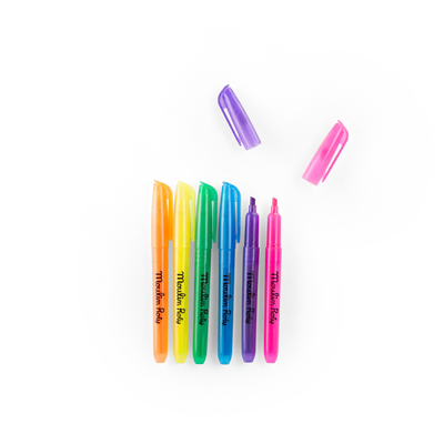 6 Feutres fluo Les Loufoques - Moulin Roty 663603
