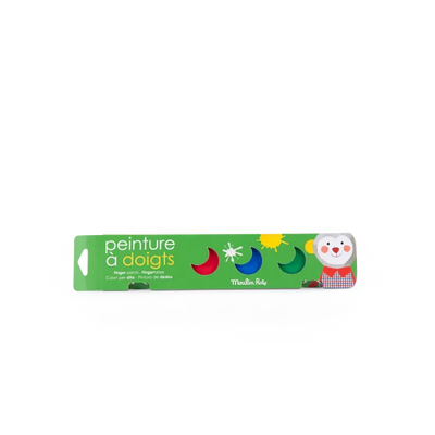 6 petits pots de peinture à doigts Les Popipop - Moulin Roty 661615 3575676616154