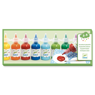 8 bouteilles de gouache - Djeco DJ08861 3070900088610