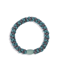 Élastique cheveux KKNEKKI Teal Steel Grey Glitter Stripe