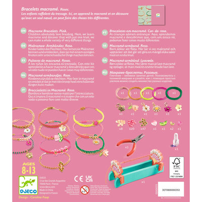 Bracelets macramé roses - DJECO