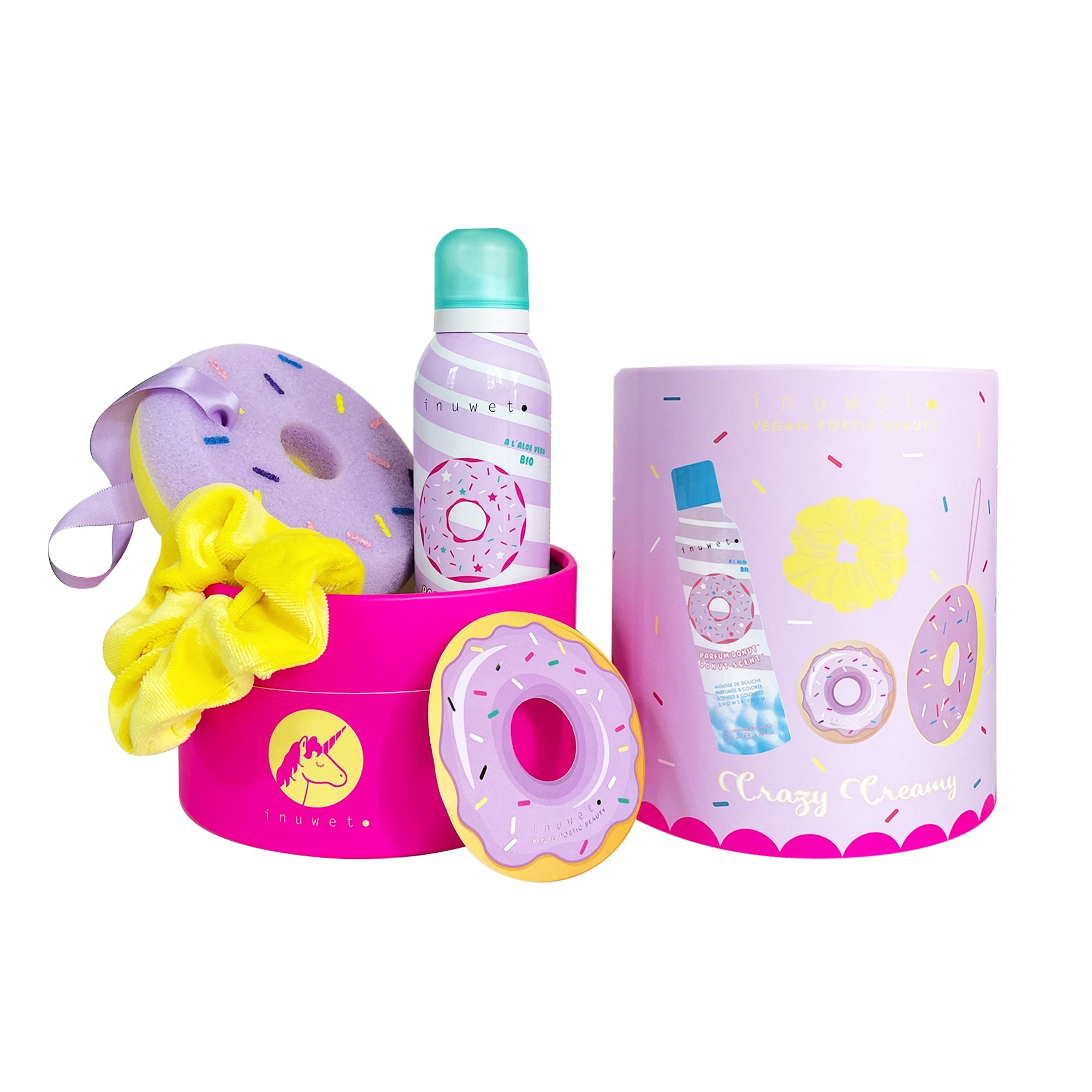 Coffret mousse de douche Fun Bath Box Donuts Inuwet – vue 2