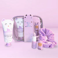 Trousse mauve Lily baume, crème mains et chouchou Inuwet – vue 2