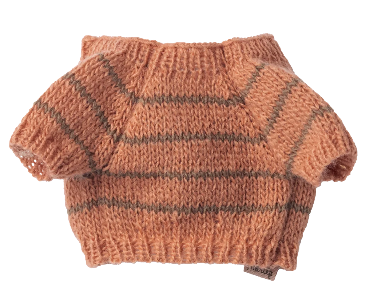 Accessoire miniature Chiot Petit Pull tricoté Corail - MAILEG