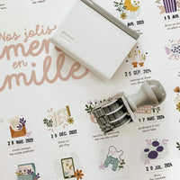 affiche a tamponner nos jolis moments en famille - LES PETITES DATES 3770025645513 3770025645513