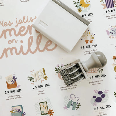 affiche a tamponner nos jolis moments en famille - LES PETITES DATES 3770025645513 3770025645513