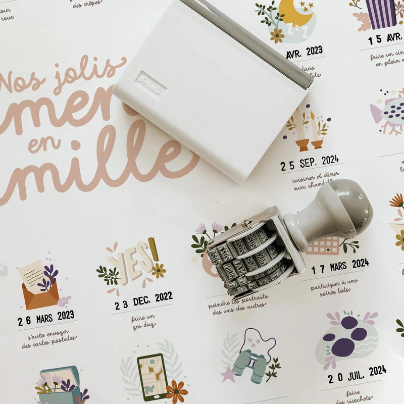 affiche a tamponner nos jolis moments en famille - LES PETITES DATES 3770025645513 3770025645513
