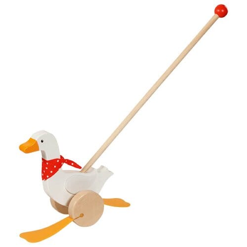 Animal à pousser oie Bertha en bois – GOKI