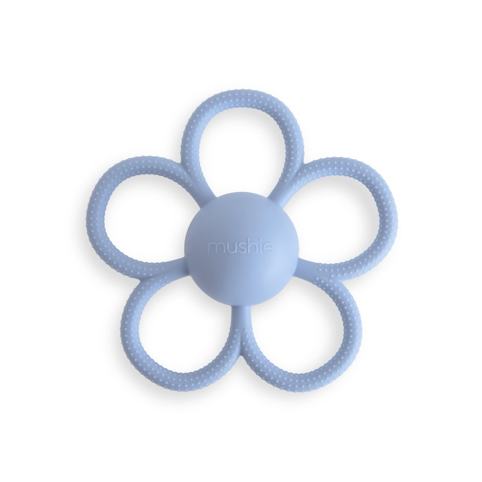 anneau de dentition hochet daisy faded denim - mushie 