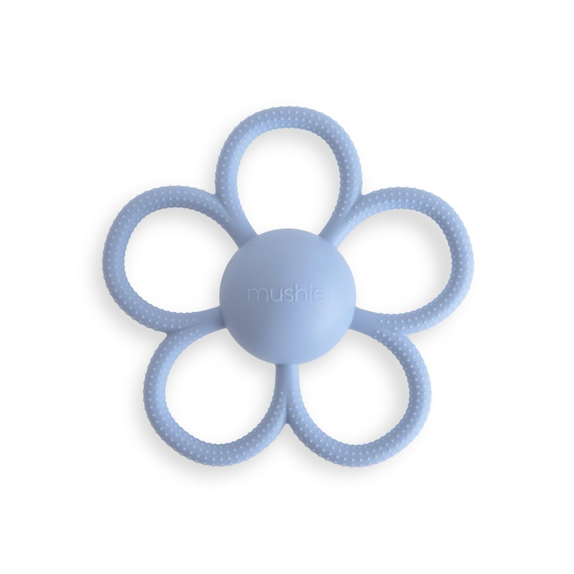 anneau de dentition hochet daisy faded denim - mushie