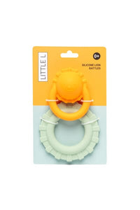 anneau de dentition hochet lion jaune et vert - LITTLE L