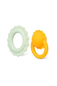 anneau de dentition hochet lion jaune et vert - LITTLE L