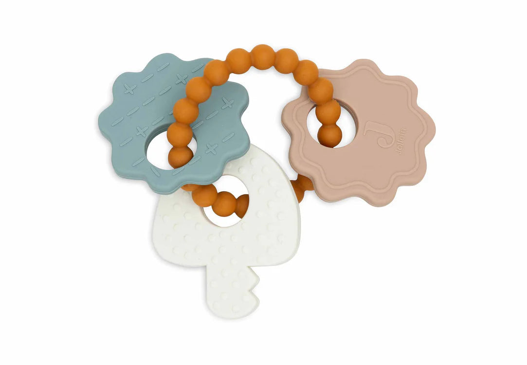 Anneau de dentition porte clefs lovely birds - jollein 101-007-67104 8717329388550