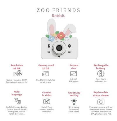 Appareil Photo Lapin fleur - THE ZOOFAMILY Zoo Friends Rabbit Flower 4895250601031